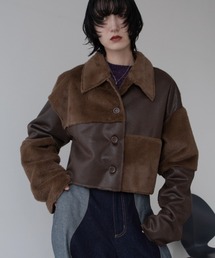 VACANCY(ヴァカンシー)のパッチワークファーコート(その他アウター)