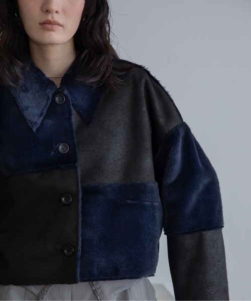 パッチワークファーコート（その他アウター）｜VACANCY