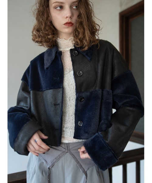 セール】パッチワークファーコート（その他アウター）｜VACANCY