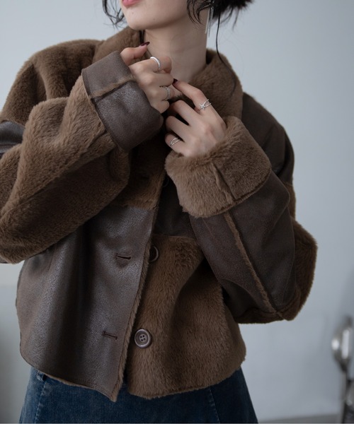 パッチワークファーコート（その他アウター）｜VACANCY（ヴァカンシー