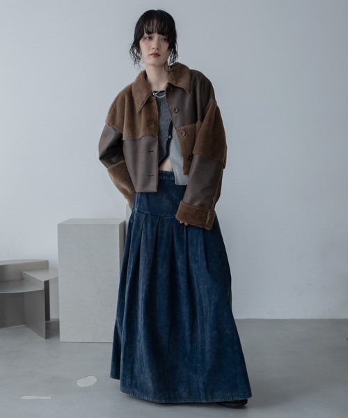 セール】パッチワークファーコート（その他アウター）｜VACANCY