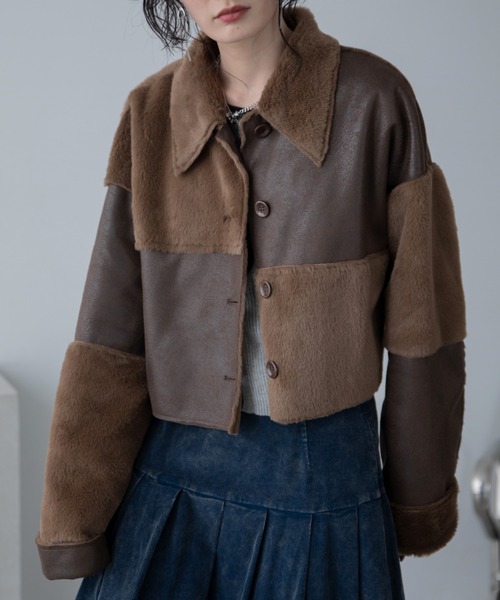 パッチワークファーコート（その他アウター）｜VACANCY（ヴァカンシー