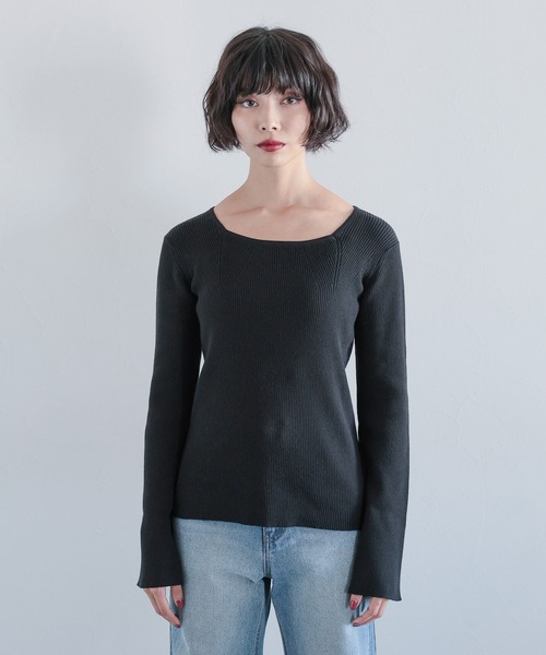 PAGEBOY（ページボーイ）の「スクエアネックフレアスリーブプルオーバー（Tシャツ/カットソー・レディース・ブルー/オフホワイト/ブラック・FREE）」の17枚目の写真