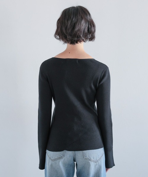 PAGEBOY（ページボーイ）の「スクエアネックフレアスリーブプルオーバー（Tシャツ/カットソー・レディース・ブルー/オフホワイト/ブラック・FREE）」の19枚目の写真