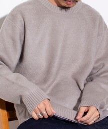 GLOSTER | 【GLOSTER/グロスター】モヘヤライクプルオーバーニット(無地/アーガイル)(ニット/セーター)