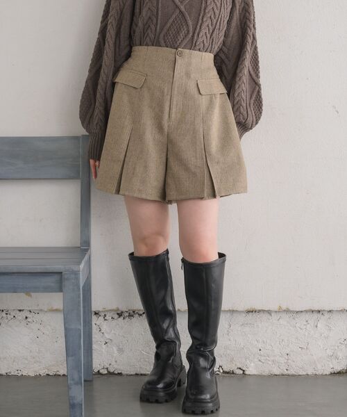 RETRO GIRL（レトロガール）の「プリーツミニフレアスカパン（その他パンツ・レディース・グレー系その他/ブラウン系その他/ブラック・FREE）」の8枚目の写真