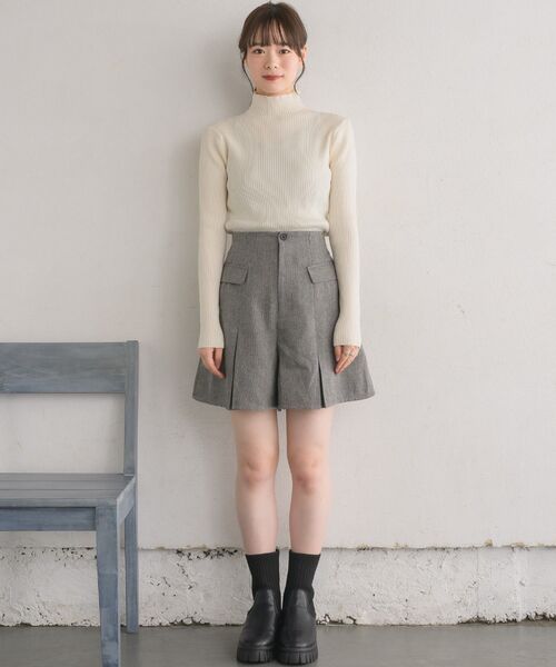 RETRO GIRL（レトロガール）の「プリーツミニフレアスカパン（その他パンツ・レディース・グレー系その他/ブラウン系その他/ブラック・FREE）」の12枚目の写真