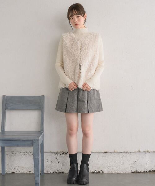 RETRO GIRL（レトロガール）の「プリーツミニフレアスカパン（その他パンツ・レディース・グレー系その他/ブラウン系その他/ブラック・FREE）」の16枚目の写真