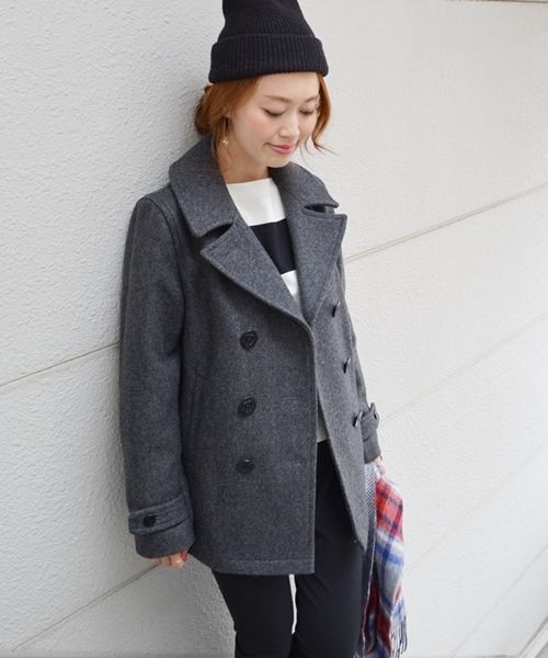 Ships For Women シップスフォーウィメン の Fidelity Ships別注 Pコート Gray ピーコート Wear