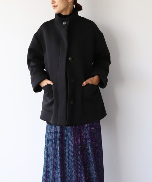 MICA&DEAL（マイカ＆ディール）の「スタンドカラーフライフロントコート（ステンカラーコート・レディース・ブラウン/ベージュ/ブラック・FREE）」の7枚目の写真