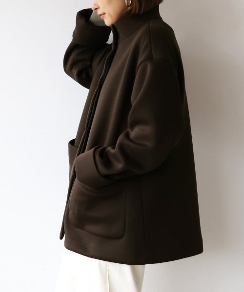 MICA&DEAL（マイカ＆ディール）の「スタンドカラーフライフロントコート（ステンカラーコート・レディース・ブラウン/ベージュ/ブラック・FREE）」の18枚目の写真
