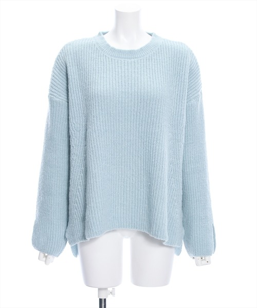 clear(クリア)の「マフラー付きニットトップス≪STAY MOTION≫(ニット/セーター・レディース・ライトブルー/アイボリー/ピンク・F)」の4枚目の写真