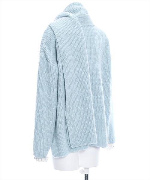 clear(クリア)の「マフラー付きニットトップス≪STAY MOTION≫(ニット/セーター・レディース・ライトブルー/アイボリー/ピンク・F)」の7枚目の写真