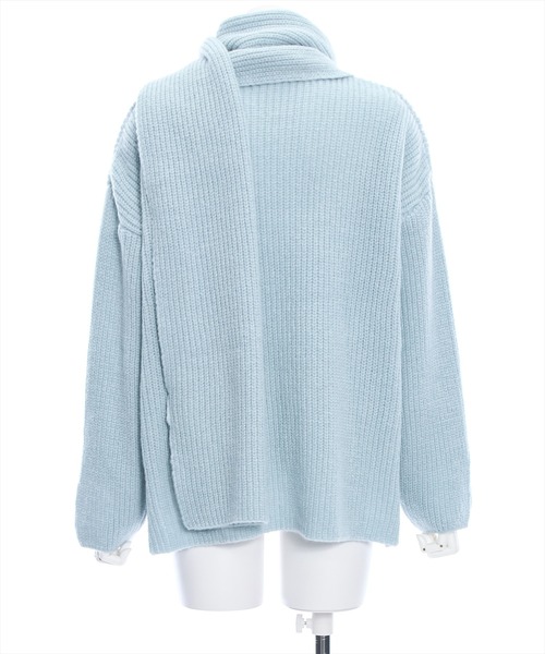 clear(クリア)の「マフラー付きニットトップス≪STAY MOTION≫(ニット/セーター・レディース・ライトブルー/アイボリー/ピンク・F)」の8枚目の写真