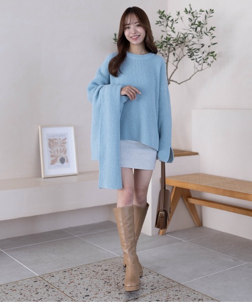 clear(クリア)の「マフラー付きニットトップス≪STAY MOTION≫(ニット/セーター・レディース・ライトブルー/アイボリー/ピンク・F)」の16枚目の写真