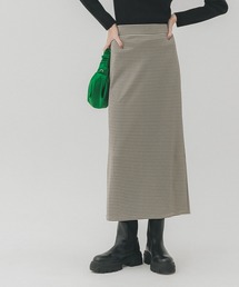 【WEB限定セール】総柄ジャカード Iラインスカート