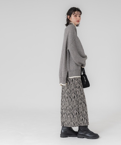 coca(coca)(コカ)の「【WEB限定セール】総柄ジャカード Iラインスカート(スカート・レディース・その他/A/B・M/L)」の13枚目の写真