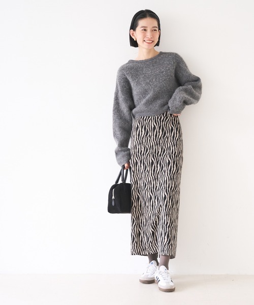 coca(coca)(コカ)の「【WEB限定セール】総柄ジャカード Iラインスカート(スカート・レディース・その他/A/B・M/L)」の14枚目の写真