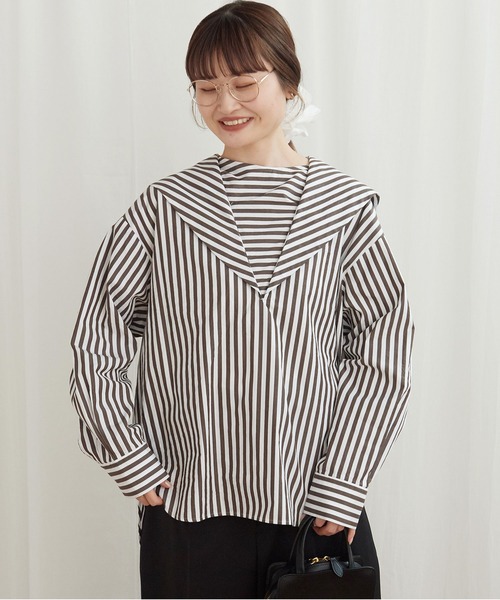 fig London（フィグロンドン）の「STRIPE sailor shirts（シャツ