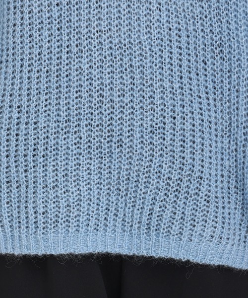 STRAWBERRY-FIELDS（ストロベリーフィールズ）の「エアルモヘヤ　ニット（ニット/セーター・レディース・ロイヤルブルー/オフホワイト・2）」の9枚目の写真