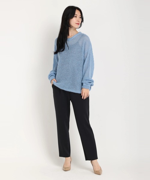 STRAWBERRY-FIELDS（ストロベリーフィールズ）の「エアルモヘヤ　ニット（ニット/セーター・レディース・ロイヤルブルー/オフホワイト・2）」の12枚目の写真