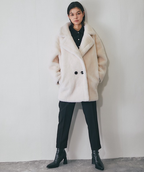 ウール100%Pコート（ムートンコート）｜SMILE ORCHID（スマイル