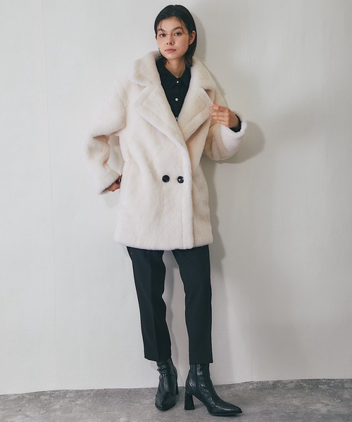 ウール100%Pコート（ムートンコート）｜SMILE ORCHID（スマイル