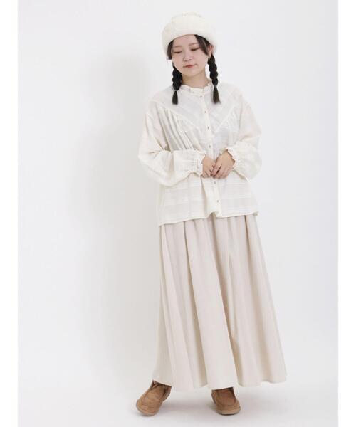 Samansa Mos2(サマンサ モスモス)の「モールスタンドフリル襟ブラウス(シャツ/ブラウス・レディース・オフホワイト/ブラック/ベージュ・F)」の9枚目の写真