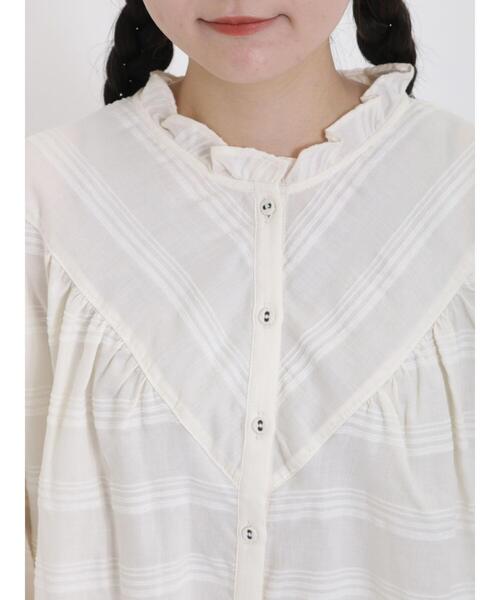 Samansa Mos2(サマンサ モスモス)の「モールスタンドフリル襟ブラウス(シャツ/ブラウス・レディース・オフホワイト/ブラック/ベージュ・F)」の15枚目の写真