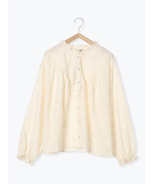 Samansa Mos2(サマンサ モスモス)の「モールスタンドフリル襟ブラウス(シャツ/ブラウス・レディース・オフホワイト/ブラック/ベージュ・F)」の21枚目の写真