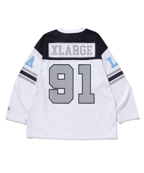 XLARGE（エクストララージ）の「XL FOOTBALL L/S TEE（Tシャツ/カットソー・メンズ・ホワイト/ブラック/グリーン・L/XL/M/S）」の11枚目の写真