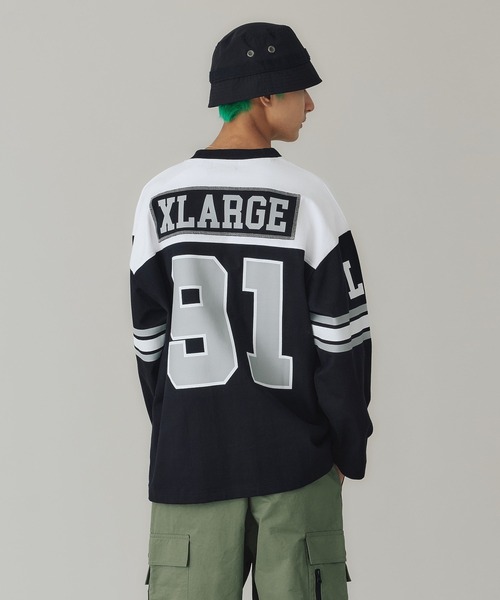 XLARGE（エクストララージ）の「XL FOOTBALL L/S TEE（Tシャツ/カットソー・メンズ・ホワイト/ブラック/グリーン・L/XL/M/S）」の18枚目の写真