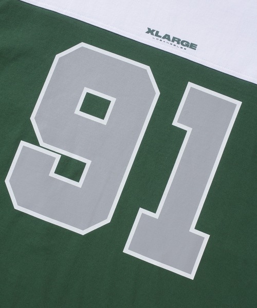 XLARGE（エクストララージ）の「XL FOOTBALL L/S TEE（Tシャツ/カットソー・メンズ・ホワイト/ブラック/グリーン・L/XL/M/S）」の6枚目の写真