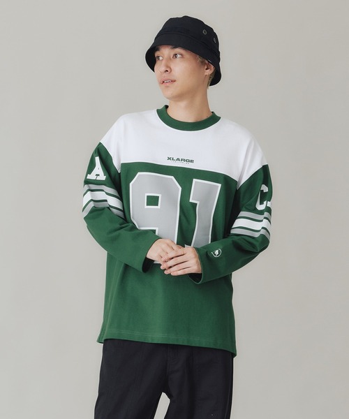 XLARGE☆フットボール L/S TEE XLARGE（エクストララージ）の「XL FOOTBALL L/S TEE（Tシャツ