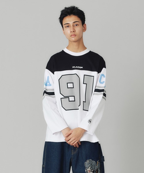 XLARGE（エクストララージ）の「XL FOOTBALL L/S TEE（Tシャツ/カットソー・メンズ・ホワイト/ブラック/グリーン・L/XL/M/S）」の20枚目の写真