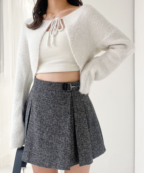 Heather(ヘザー)の「ラメリボンショートカーディガン 996235(カーディガン/ボレロ・レディース・ピンク/アイボリー/グレー・FREE)」の4枚目の写真