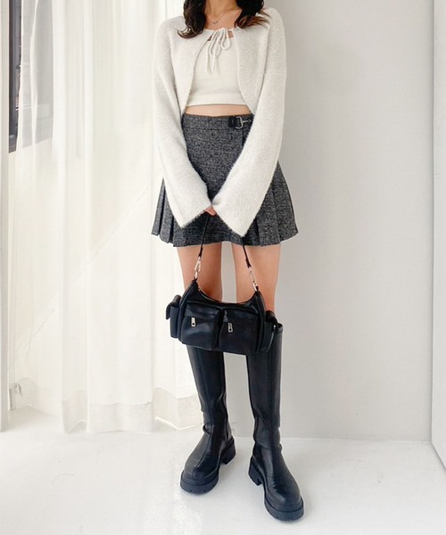 Heather(ヘザー)の「ラメリボンショートカーディガン 996235(カーディガン/ボレロ・レディース・ピンク/アイボリー/グレー・FREE)」の7枚目の写真