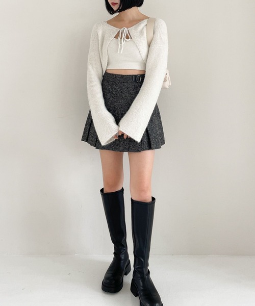 Heather(ヘザー)の「ラメリボンショートカーディガン 996235(カーディガン/ボレロ・レディース・ピンク/アイボリー/グレー・FREE)」の11枚目の写真