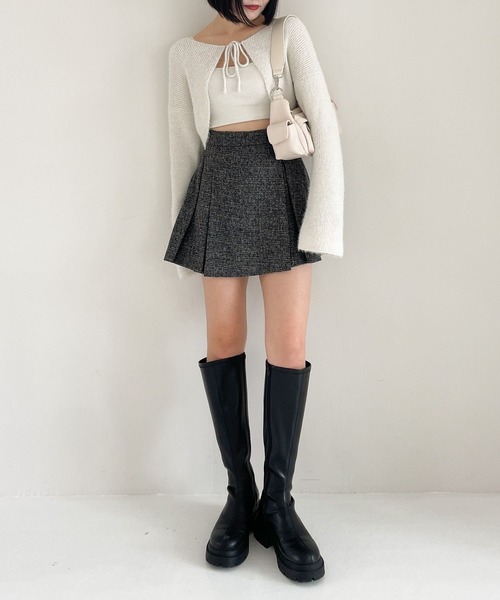 Heather(ヘザー)の「ラメリボンショートカーディガン 996235(カーディガン/ボレロ・レディース・ピンク/アイボリー/グレー・FREE)」の12枚目の写真