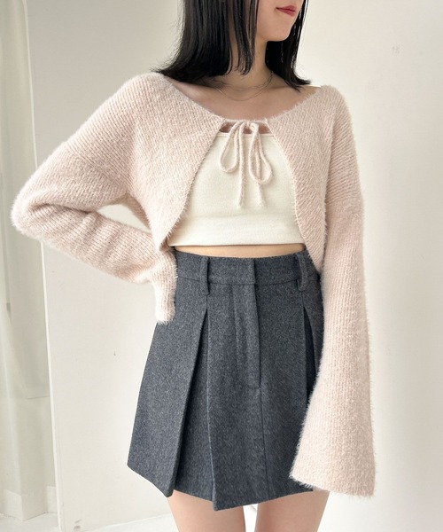 Heather(ヘザー)の「ラメリボンショートカーディガン 996235(カーディガン/ボレロ・レディース・ピンク/アイボリー/グレー・FREE)」の18枚目の写真