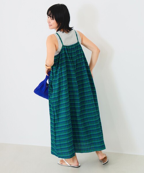 B:MING by BEAMS(ビーミングバイビームス)の「B:MING by BEAMS / チェック キャミ ワンピース(ワンピース・レディース・オレンジ/ブルー・SMALL/MEDIUM)」の7枚目の写真