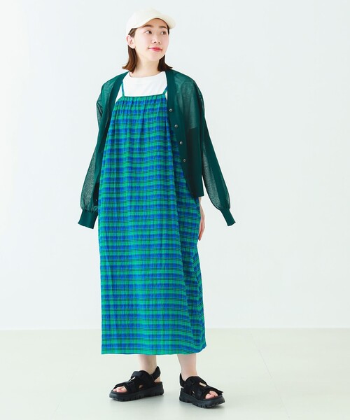 B:MING by BEAMS(ビーミングバイビームス)の「B:MING by BEAMS / チェック キャミ ワンピース(ワンピース・レディース・オレンジ/ブルー・SMALL/MEDIUM)」の10枚目の写真