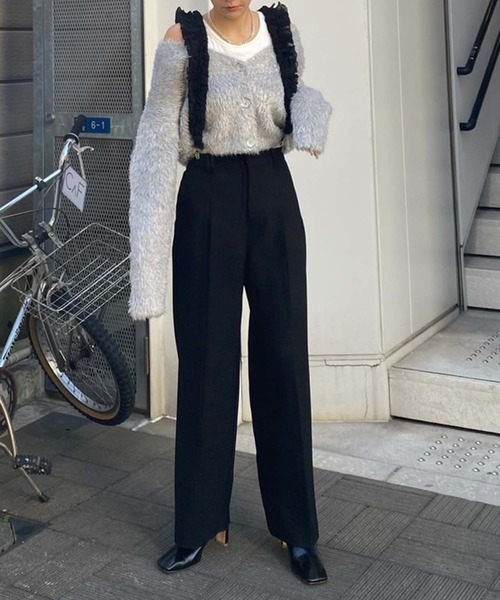パンツ UND PLEATS GATHER SUSPENDER PANTS Ameri（アメリ）の「UND PLEATS GATHER SUSPENDER PANTS（その他