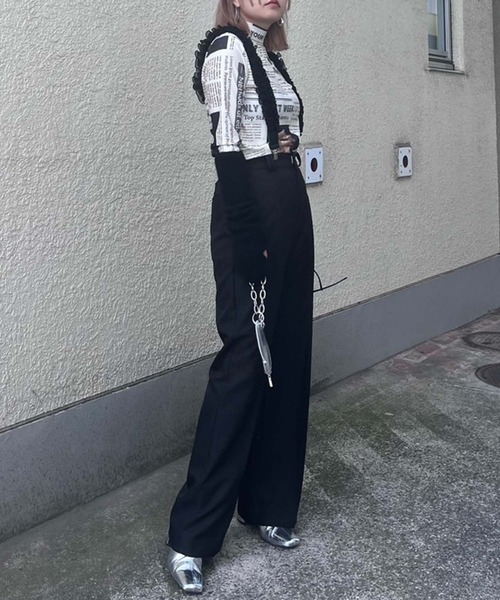 パンツ UND PLEATS GATHER SUSPENDER PANTS Ameri（アメリ）の「UND PLEATS GATHER SUSPENDER PANTS（その他