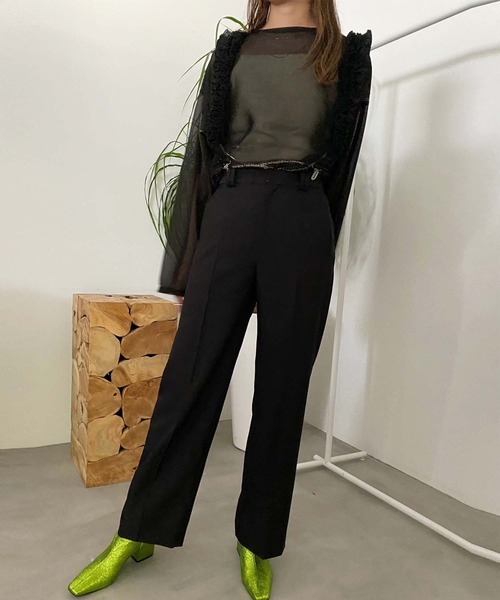 パンツ UND PLEATS GATHER SUSPENDER PANTS Ameri（アメリ）の「UND PLEATS GATHER SUSPENDER PANTS（その他