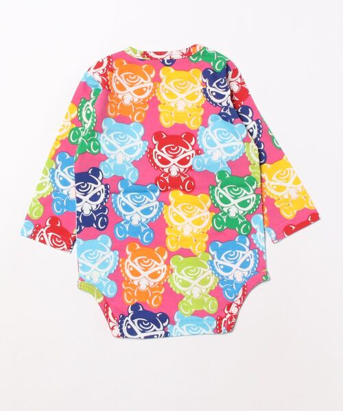 MY FIRST HYSTERIC TEDDY MINI SUGAR HIGH総柄 長袖ロンパース