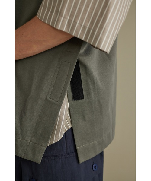 STYLEMIXER（スタイルミキサー）の「ヘビー天竺サイドスリットベスト（ベスト・メンズ・ベージュ/グレー・FREE）」の11枚目の写真