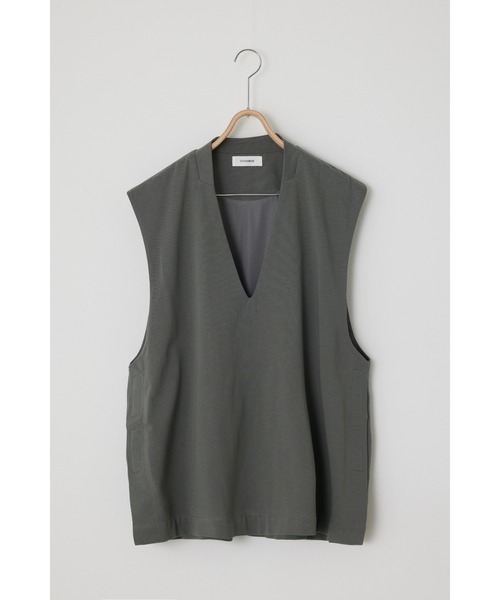 STYLEMIXER（スタイルミキサー）の「ヘビー天竺サイドスリットベスト（ベスト・メンズ・ベージュ/グレー・FREE）」の12枚目の写真
