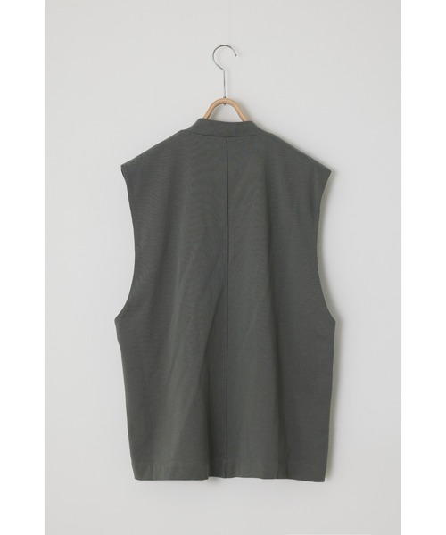 STYLEMIXER（スタイルミキサー）の「ヘビー天竺サイドスリットベスト（ベスト・メンズ・ベージュ/グレー・FREE）」の13枚目の写真