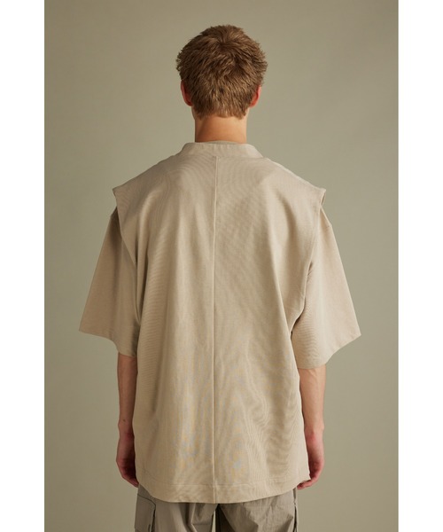 STYLEMIXER（スタイルミキサー）の「ヘビー天竺サイドスリットベスト（ベスト・メンズ・ベージュ/グレー・FREE）」の19枚目の写真